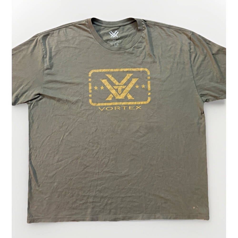 Vortex‎ Optics Trigger Press Short Sleeve T-Shirt Mens 3XL Olive Army Green